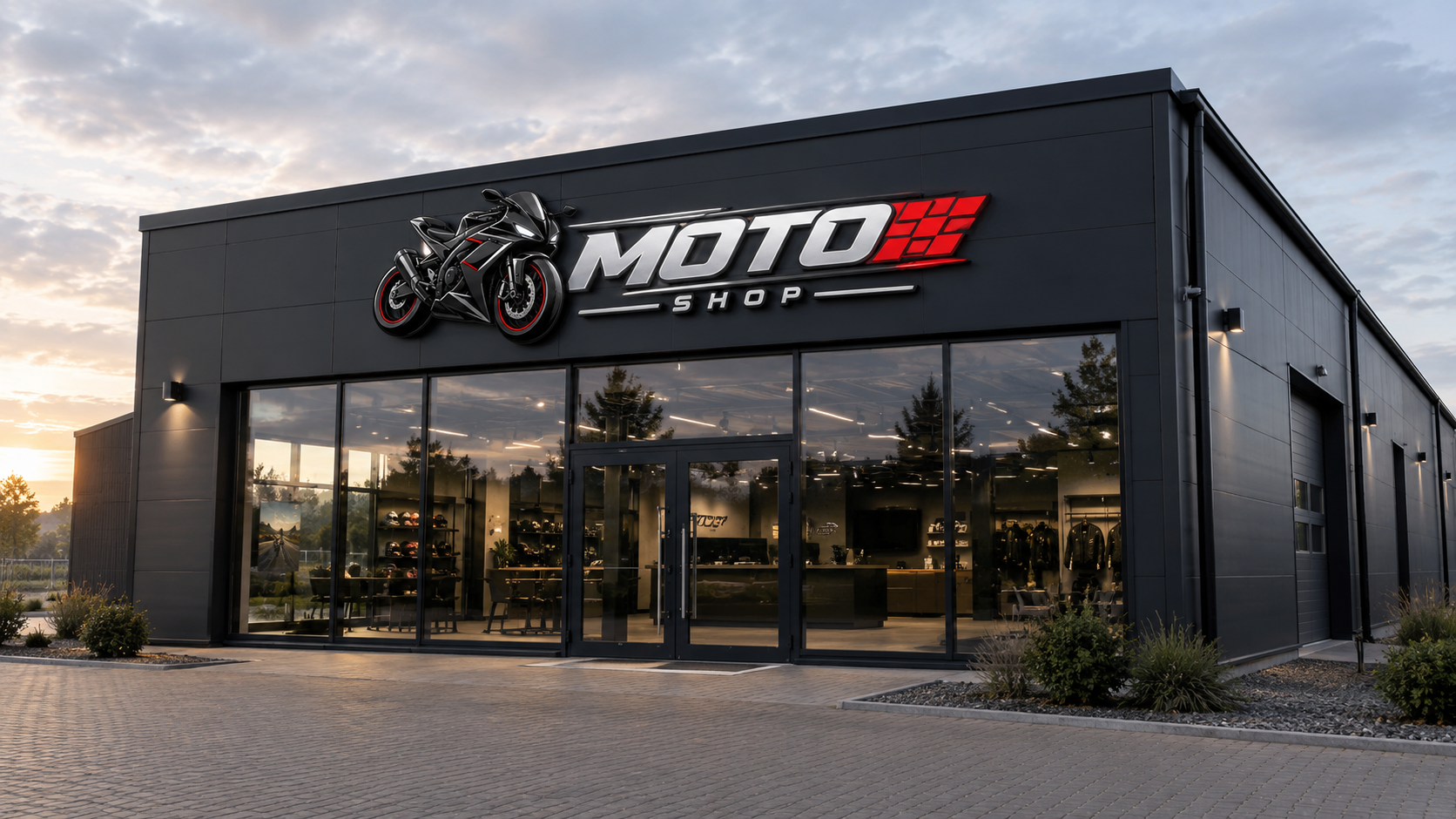 Find us on Spangsbjerg Kirkevej — look for our main showroom entrance